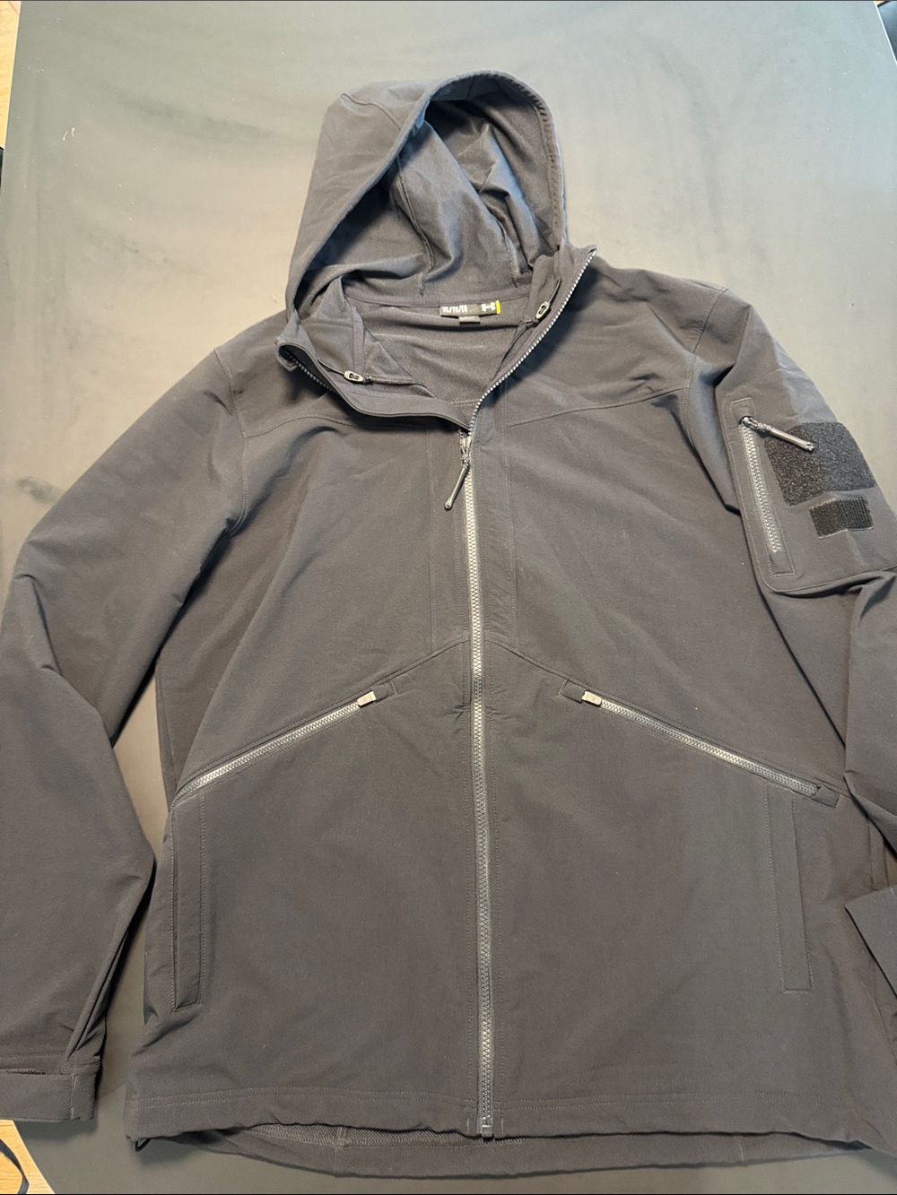 Under Armour Black Hooded Tactical Field Jacket